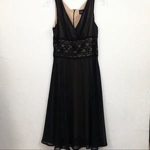 Connected Apparel Stretchy Lace Midi Dress